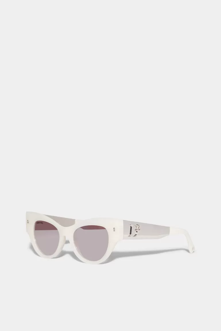 Homme Dsquared2 Lunettes*Hype Ivory Sunglasses