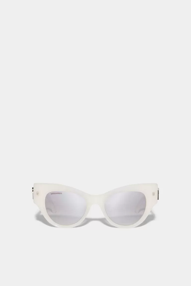 Homme Dsquared2 Lunettes*Hype Ivory Sunglasses