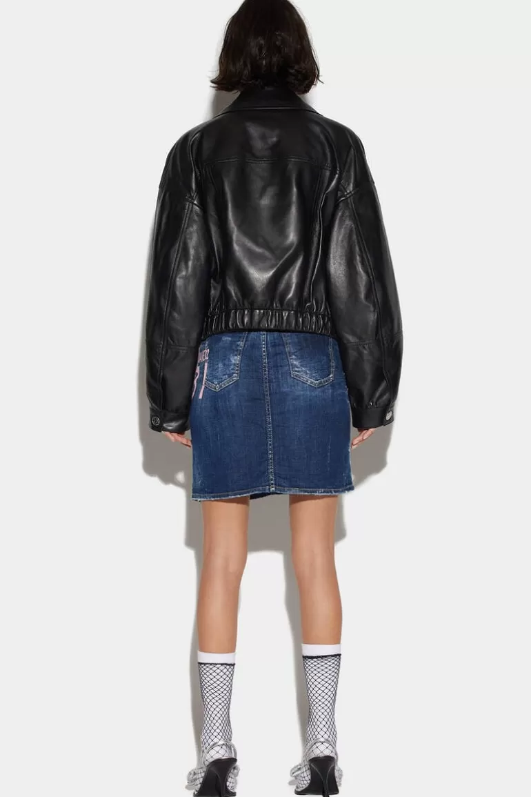 Femme Dsquared2 Jupes*Icon Cracked Skirt