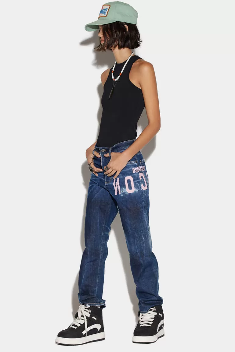 Femme Dsquared2 Jeans*Icon Dark Wash Boston Jeans