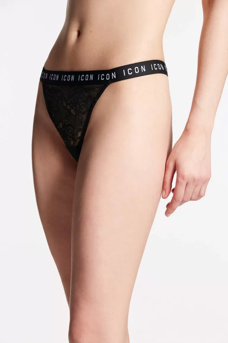 Femme Dsquared2 Sous-Vetement*Icon Lace Thong