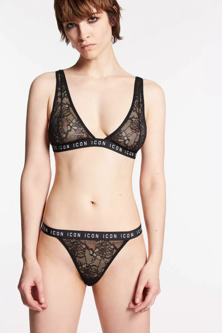 Femme Dsquared2 Sous-Vetement*Icon Lace Triangle Bra