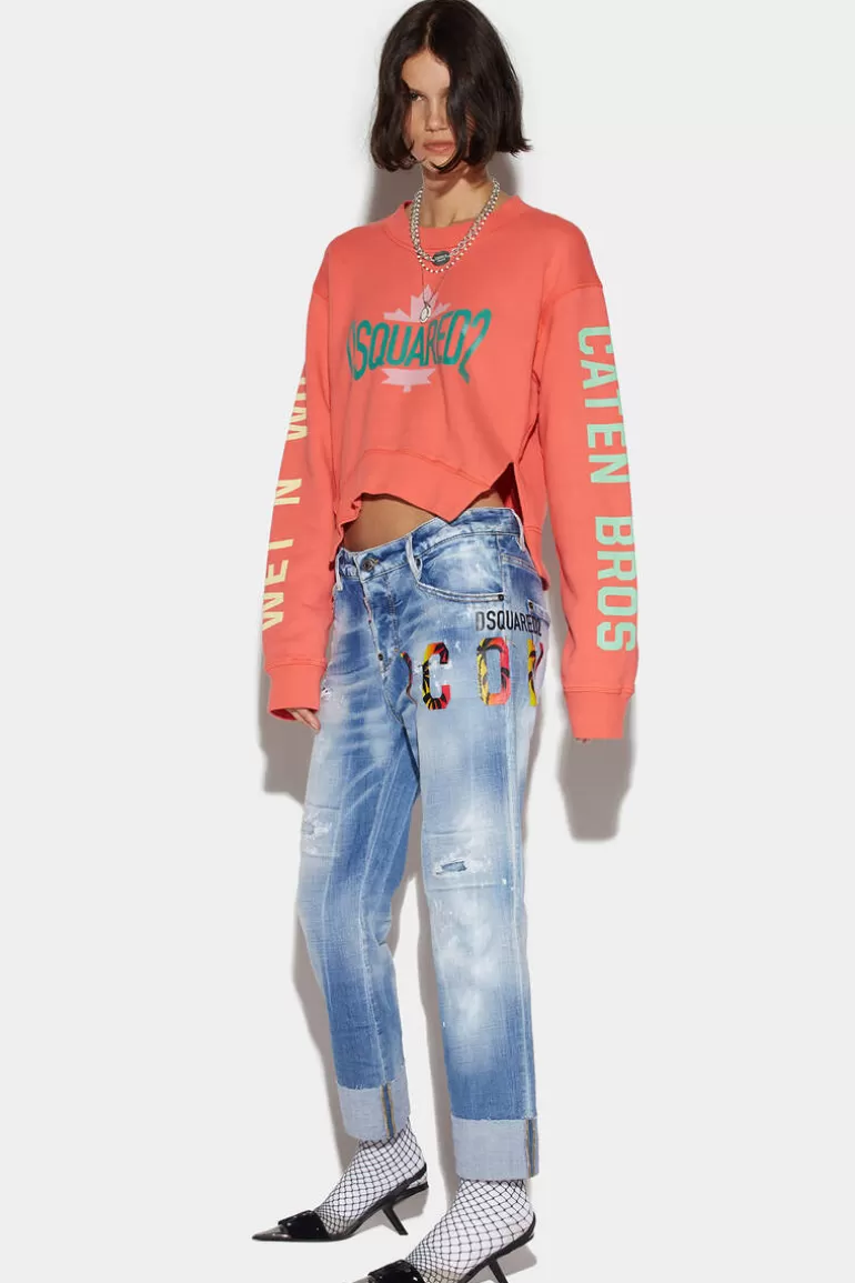 Femme Dsquared2 Jeans*Icon Light Wash Cool Girl Cropped Jeans