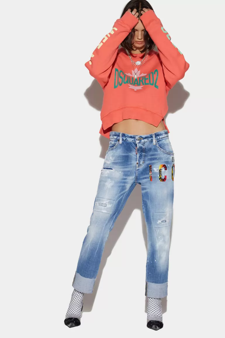 Femme Dsquared2 Jeans*Icon Light Wash Cool Girl Cropped Jeans