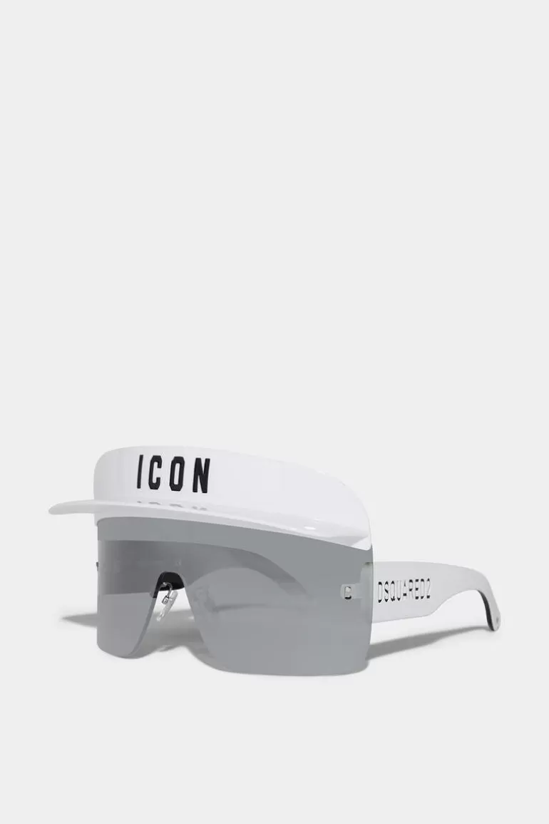 Femme Dsquared2 Lunettes*Icon Mask White Sunglasses