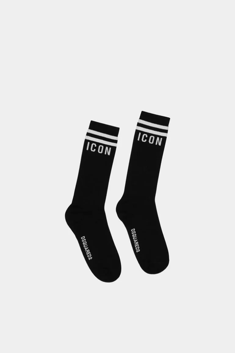 Homme Dsquared2 Sous-Vetement*Icon Mid-Crew Socks