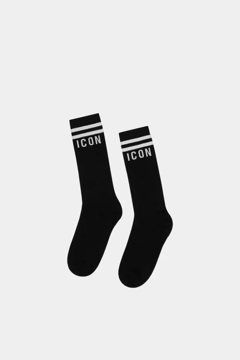 Homme Dsquared2 Sous-Vetement*Icon Mid-Crew Socks