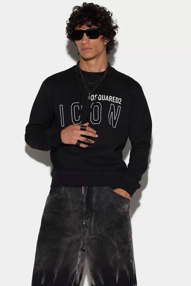 Homme Dsquared2 Sweatshirts*Icon Outline Sweatshirt