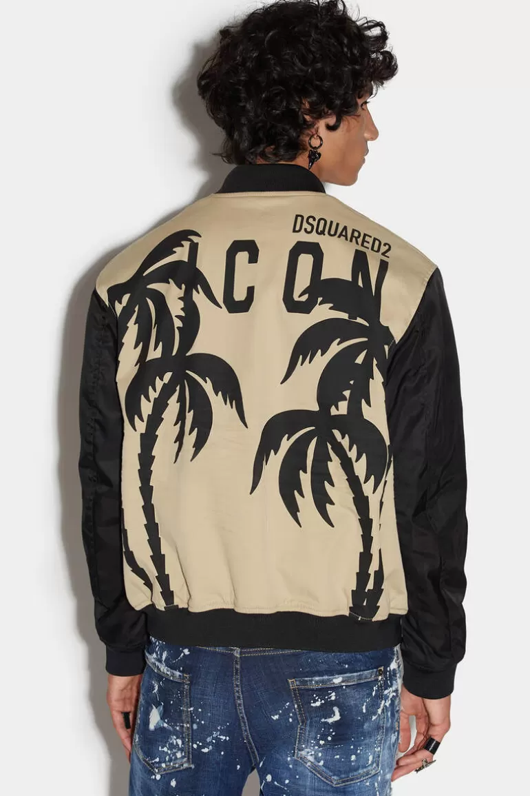 Homme Dsquared2 Manteaux & Vêtements D'Extérieur*Icon Palms Varsity Bomber