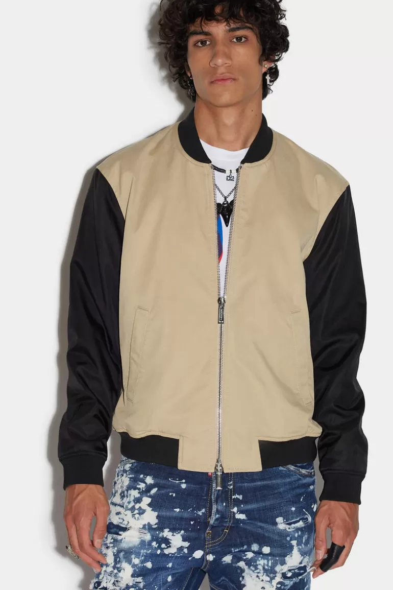 Homme Dsquared2 Manteaux & Vêtements D'Extérieur*Icon Palms Varsity Bomber