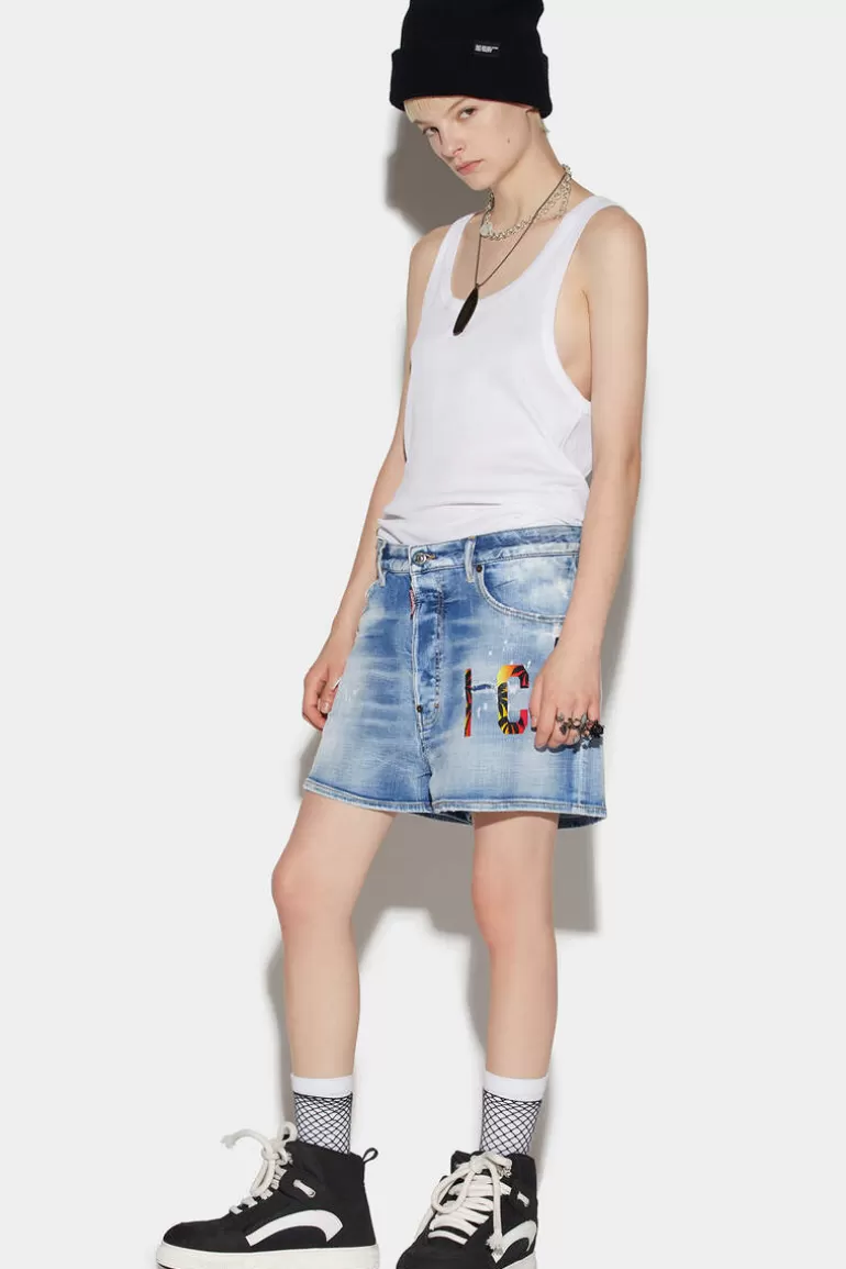 Femme Dsquared2 Shorts*Icon Sunset Baggy Shorts