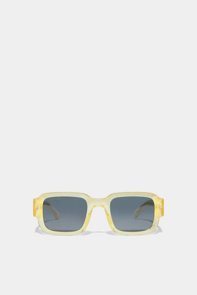 Homme Dsquared2 Lunettes*Icon Yellow Sunglasses