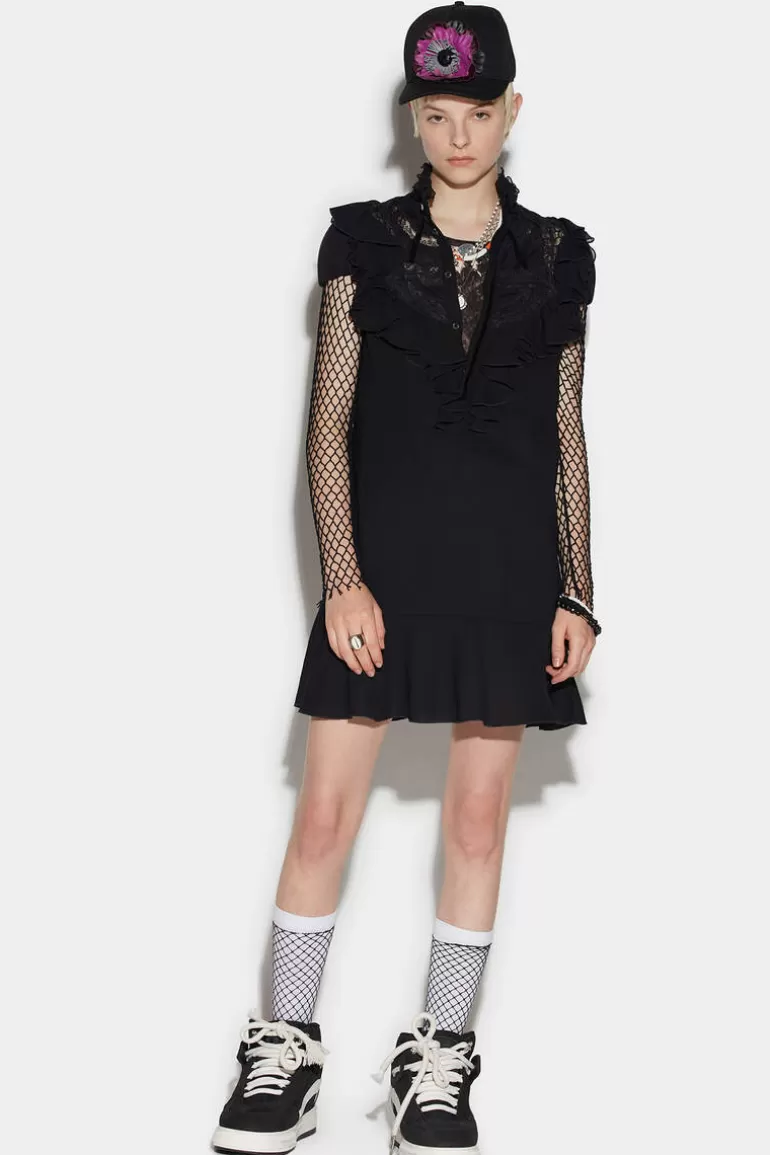 Femme Dsquared2 Robes Et Combinaisons*Lace Bib Mini Dress