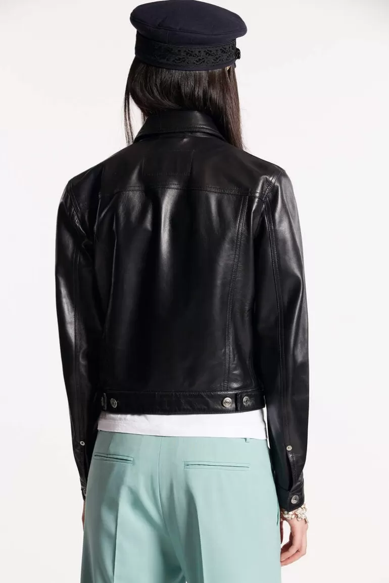 Femme Dsquared2 Manteaux & Vêtements D'Extérieur*Leather Boyfriend Jacket