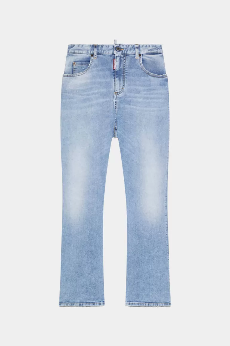 Femme Dsquared2 Jeans*Light Wash High Waist Bell Bottom Jeans