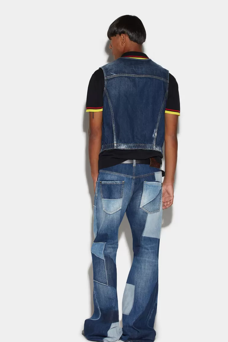 Homme Dsquared2 Jeans*Patchwork Wash Bob Jeans