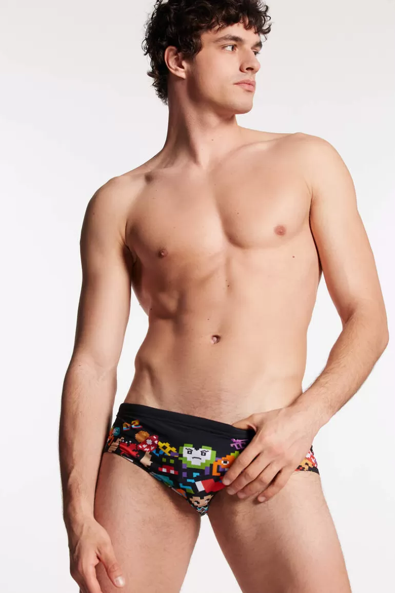 Homme Dsquared2 Mode Plage*Pixel Gamer Swim Brief