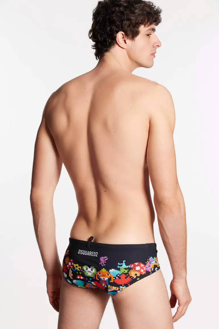 Homme Dsquared2 Mode Plage*Pixel Gamer Swim Brief