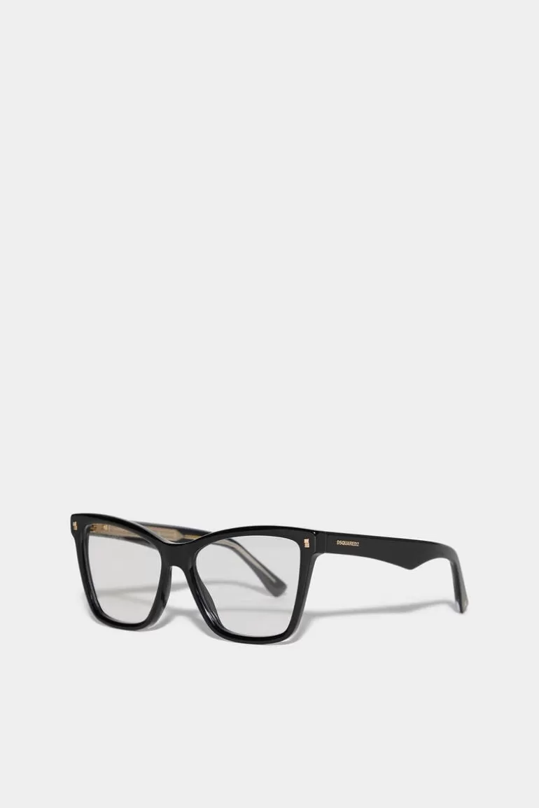 Homme Dsquared2 Lunettes*Refined Black Optical Glasses