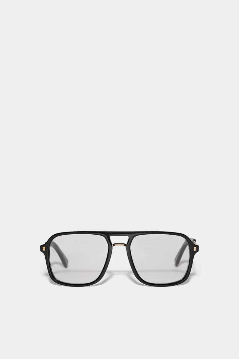 Homme Dsquared2 Lunettes*Refined Black Optical Glasses