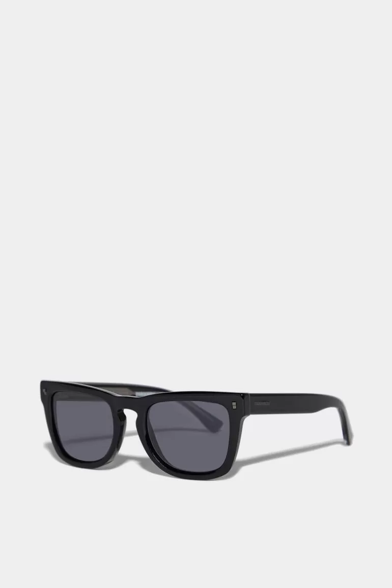 Homme Dsquared2 Lunettes*Refined Black Sunglasses