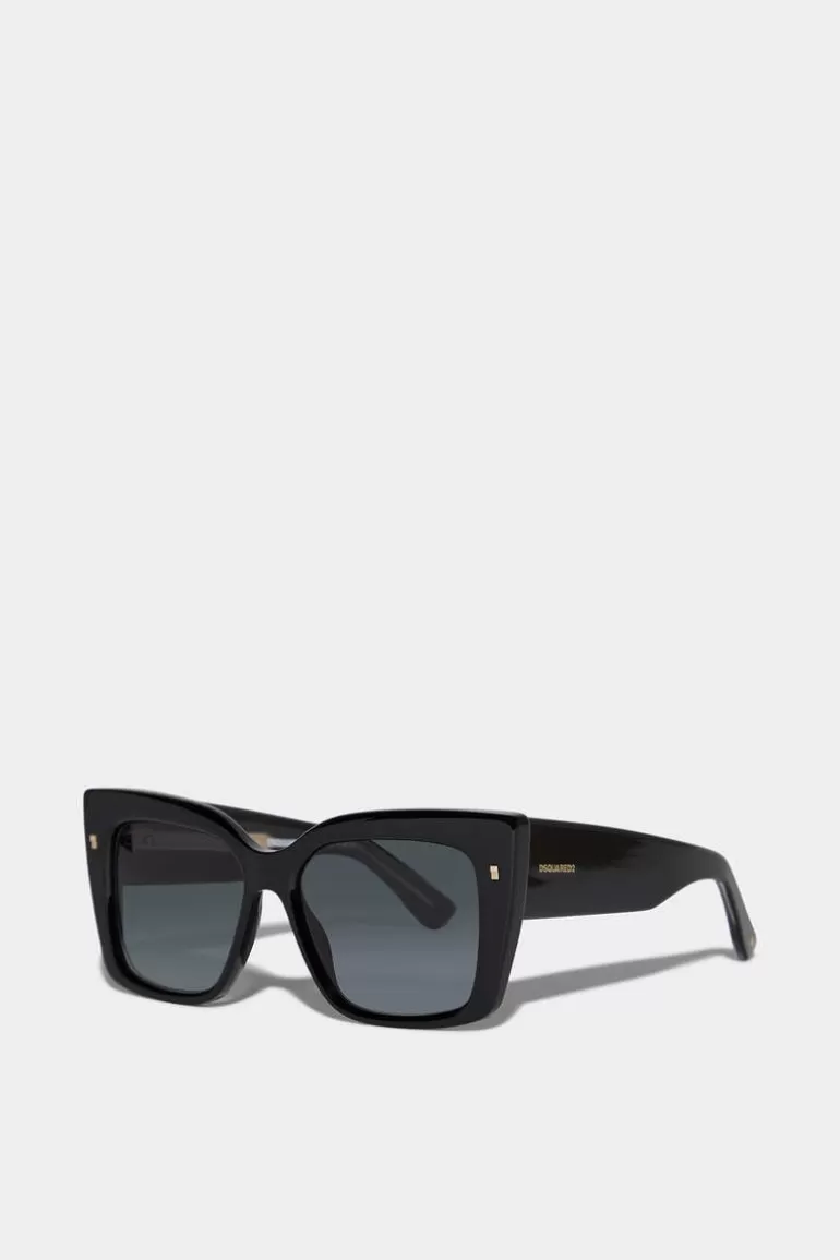 Femme Dsquared2 Lunettes*Refined Black Sunglasses