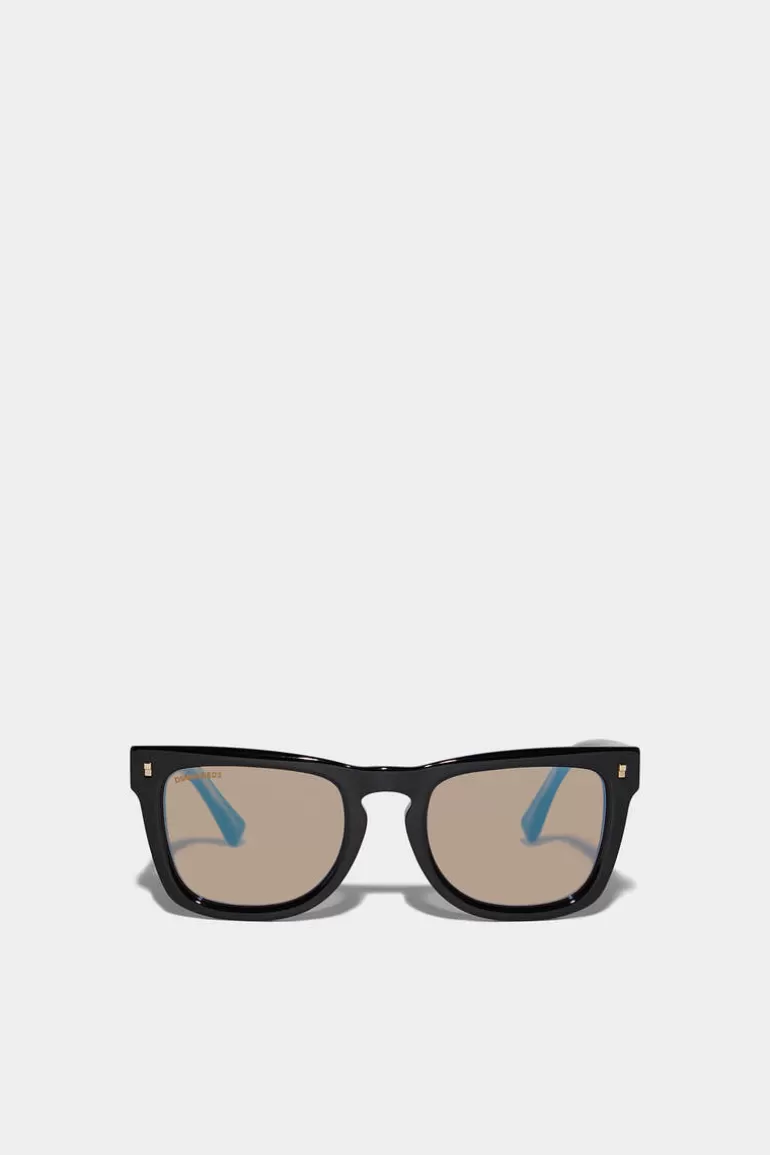 Homme Dsquared2 Lunettes*Refined Black Sunglasses