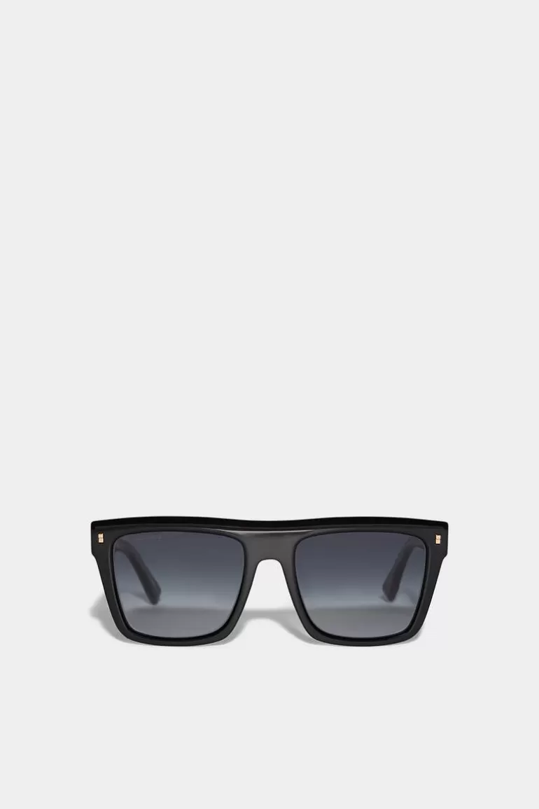 Homme Dsquared2 Lunettes*Refined Black Sunglasses