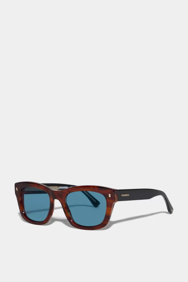 Femme Dsquared2 Lunettes*Refined Brown Horn Sunglasses