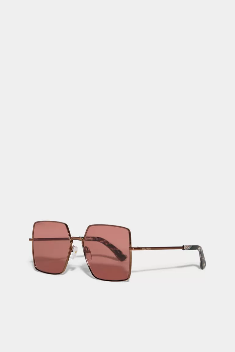 Homme Dsquared2 Lunettes*Refined Brown Horn Sunglasses