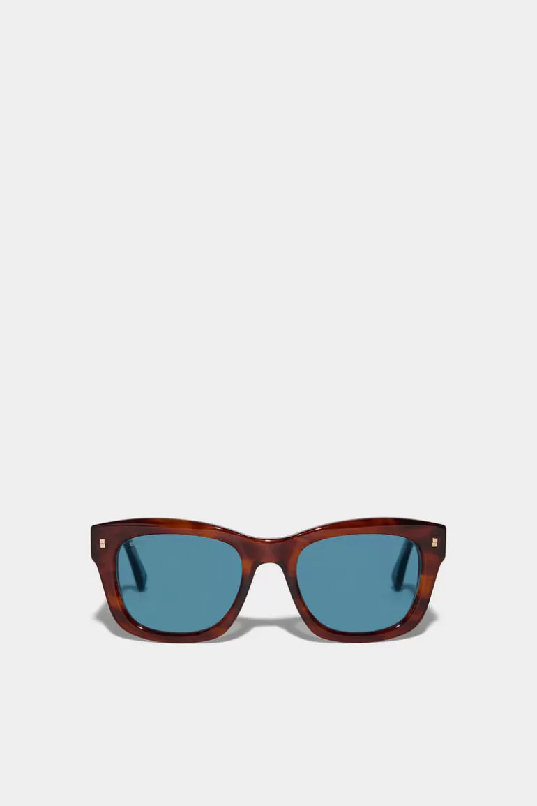 Homme Dsquared2 Lunettes*Refined Brown Horn Sunglasses