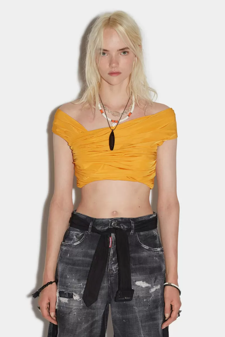 Femme Dsquared2 Tops Et T-Shirts*Ruffled Crop Top