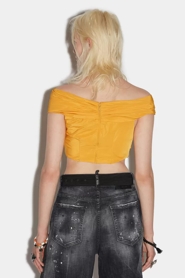 Femme Dsquared2 Tops Et T-Shirts*Ruffled Crop Top