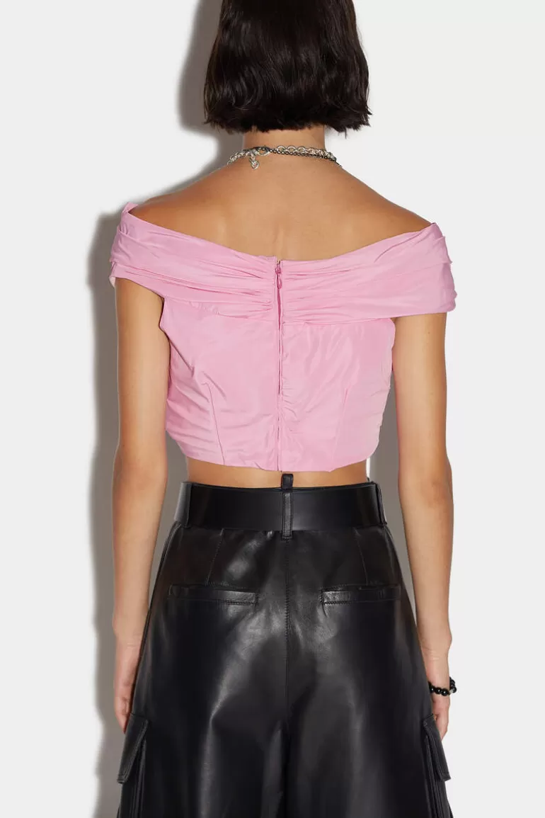 Femme Dsquared2 Tops Et T-Shirts*Ruffled Crop Top