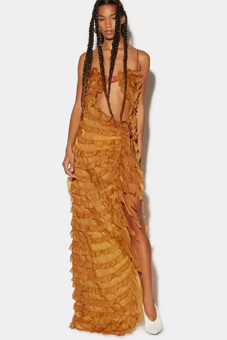 Femme Dsquared2 Robes Et Combinaisons*Ruffled Cut-Out Gown Dress