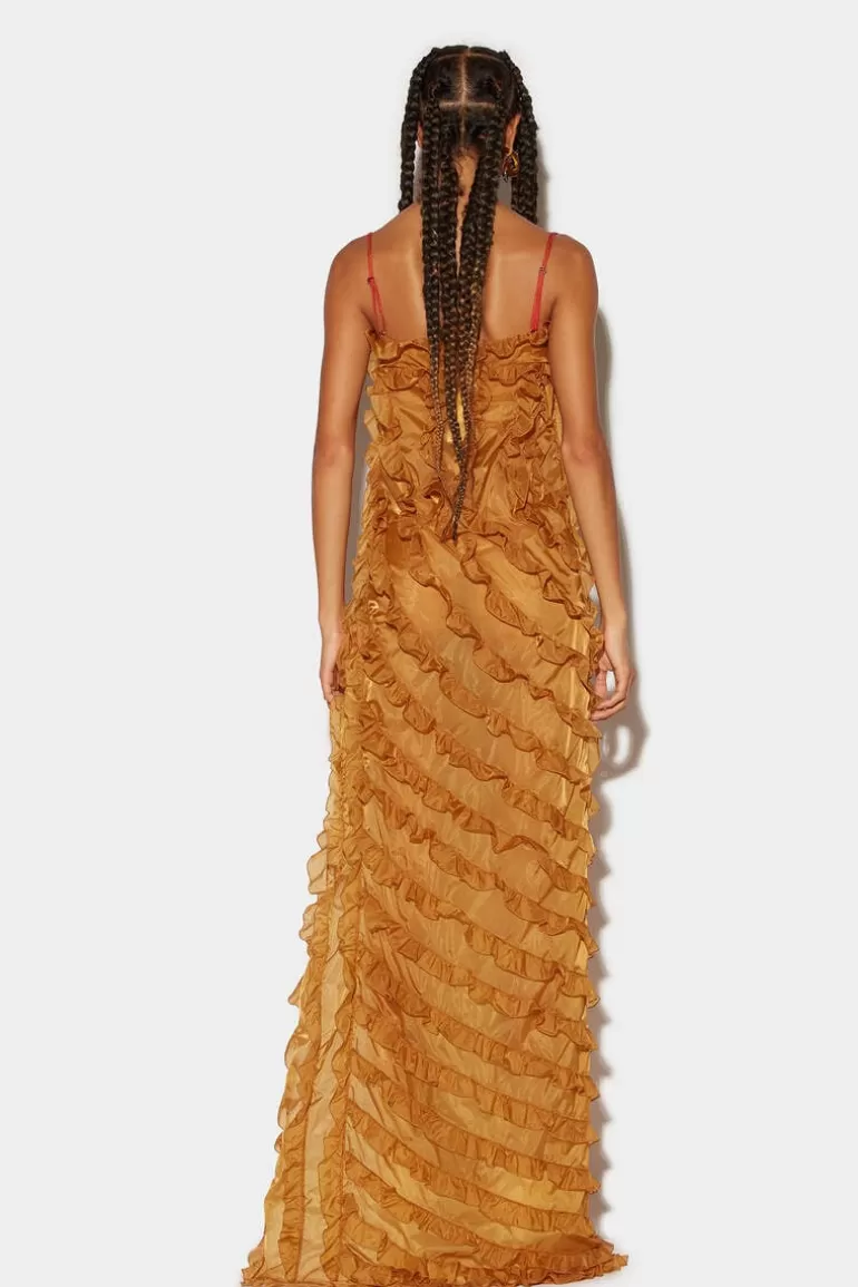 Femme Dsquared2 Robes Et Combinaisons*Ruffled Cut-Out Gown Dress