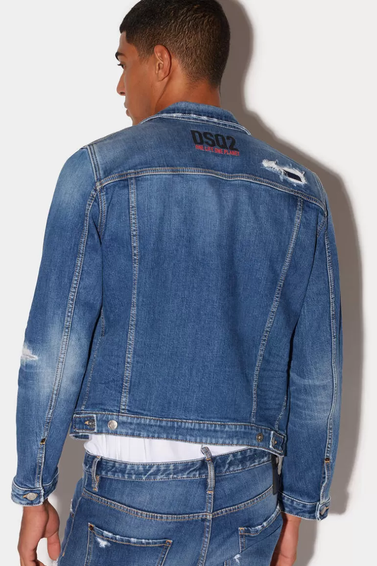 Homme Dsquared2 Manteaux & Vêtements D'Extérieur*Smurfs Boxy Jeans Jacket