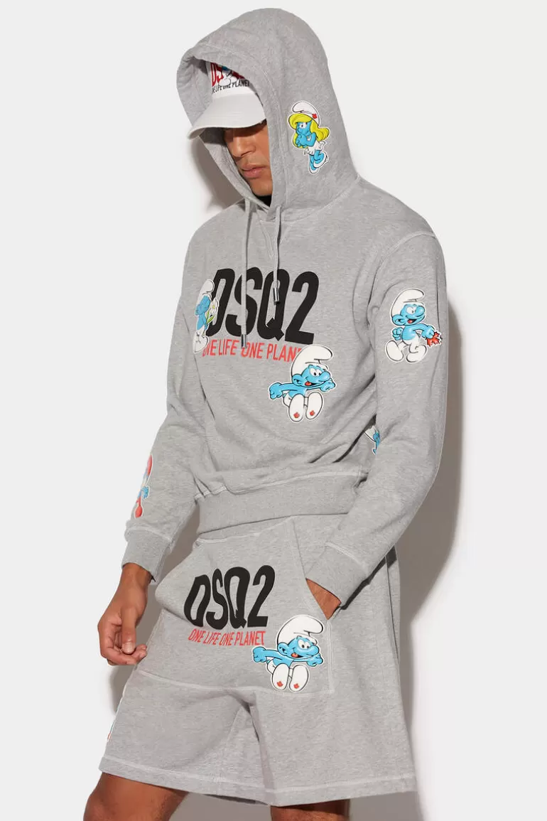 Homme Dsquared2 Sweatshirts*Smurfs Cool Sweatshirt