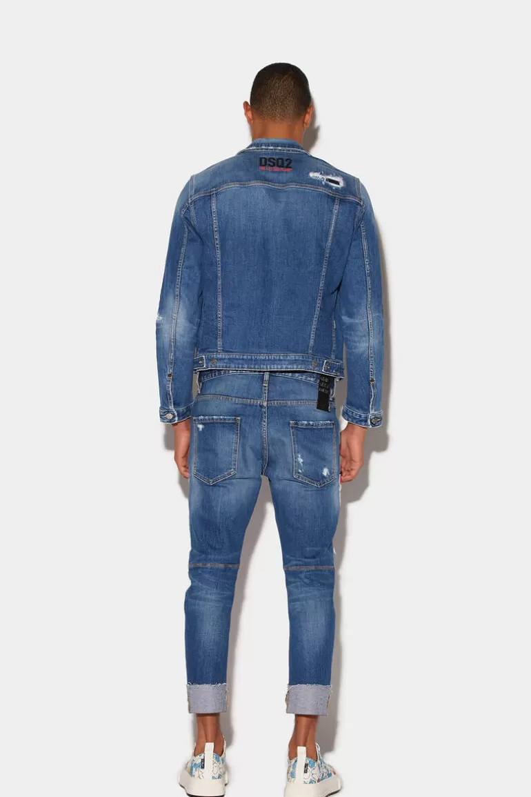 Homme Dsquared2 Jeans*Smurfs Medium Ripped Wash Sailor Jeans