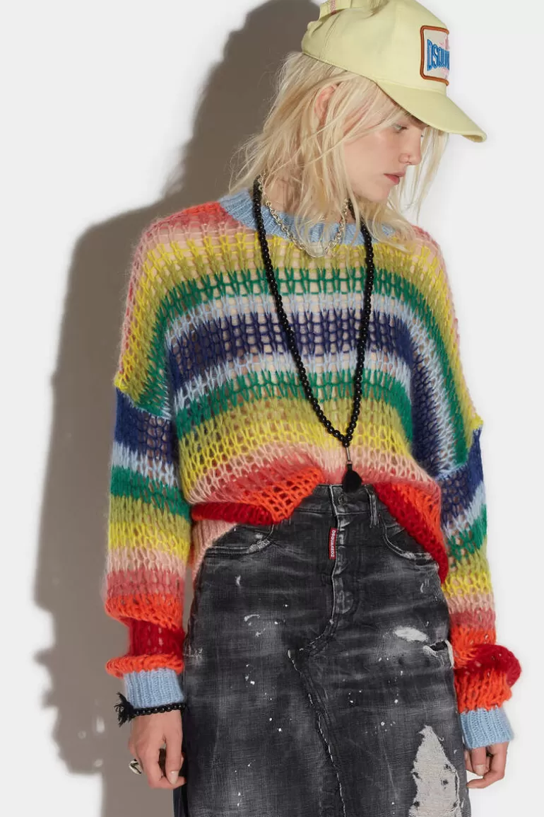 Femme Dsquared2 Tricots*Striped Knit Sweater