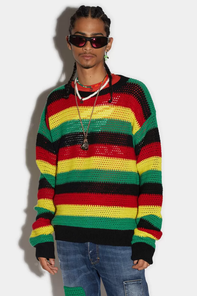 Homme Dsquared2 Tricots*Striped Sweater