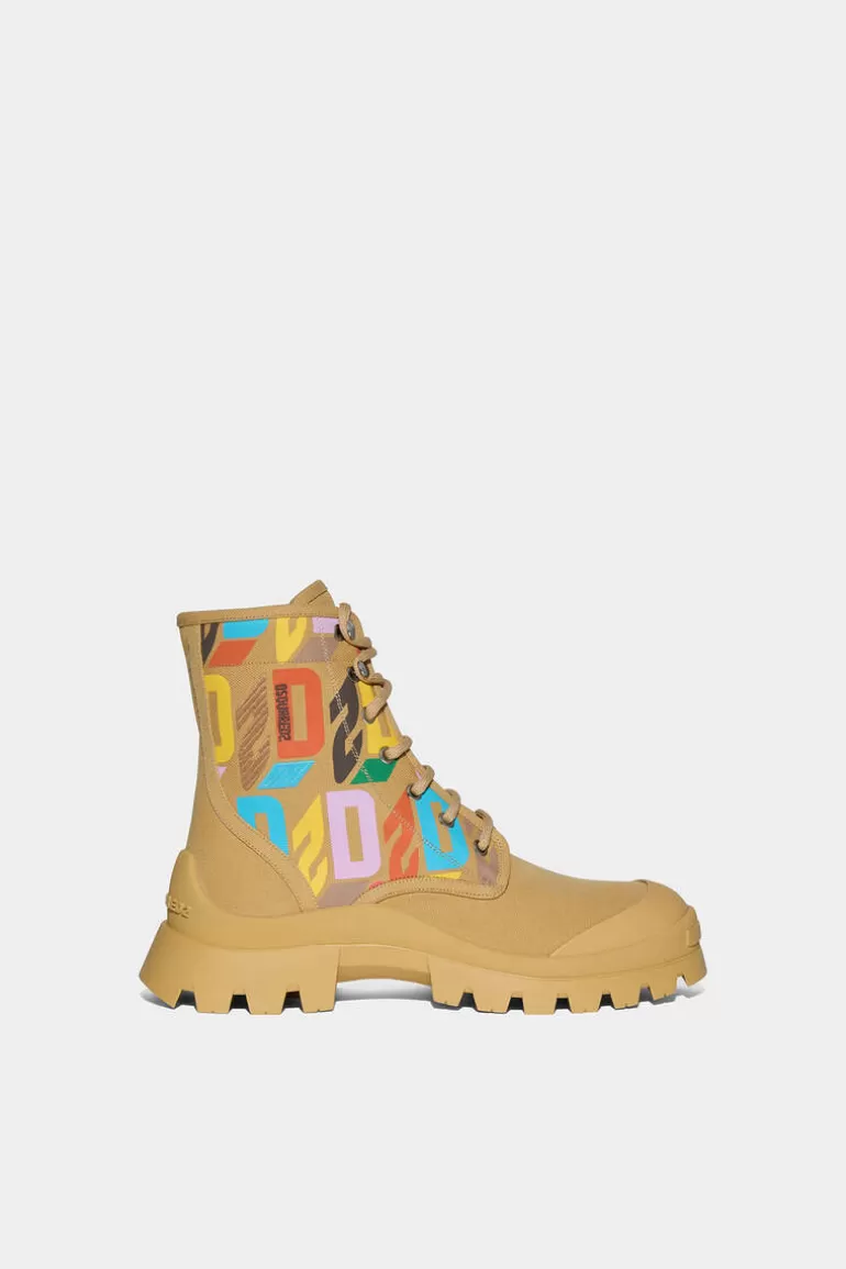 Femme Dsquared2 Bottes*Tank Combat Ankle Boots