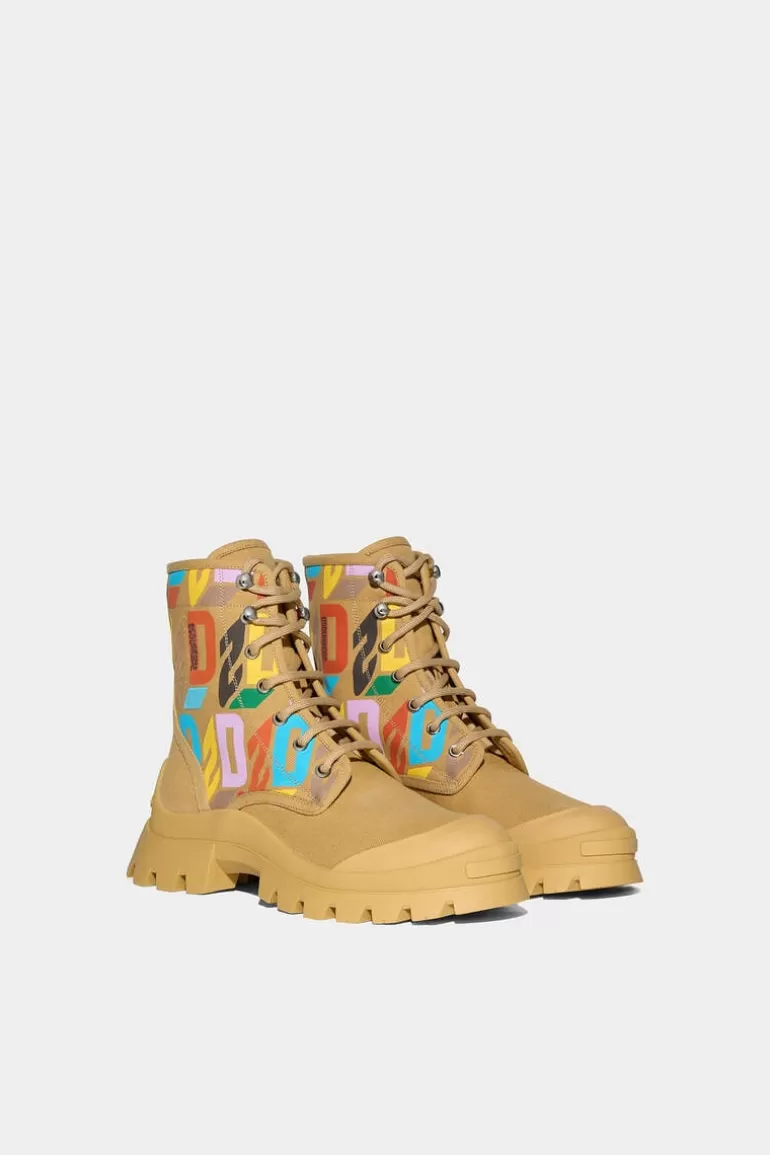 Femme Dsquared2 Bottes*Tank Combat Ankle Boots