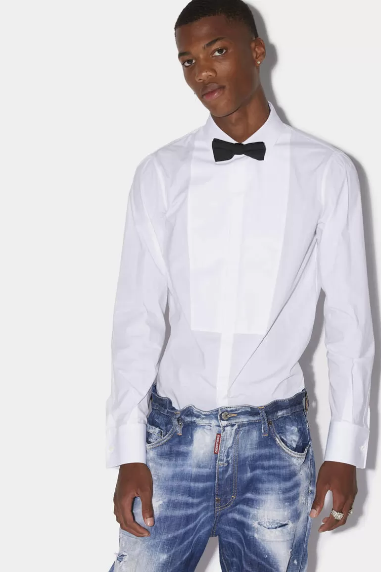 Homme Dsquared2 Chemises*Tuxedo Slim Shirt