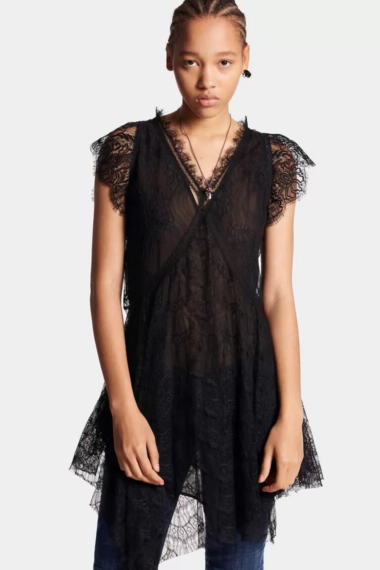 Femme Dsquared2 Robes Et Combinaisons*V Neck Lace Top